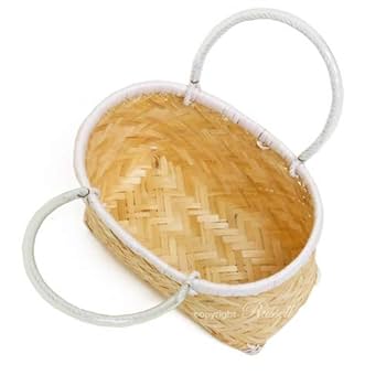 Amazon.co.jp: 型番248NA(248NA) 竹かご 市場かご 一閑張り